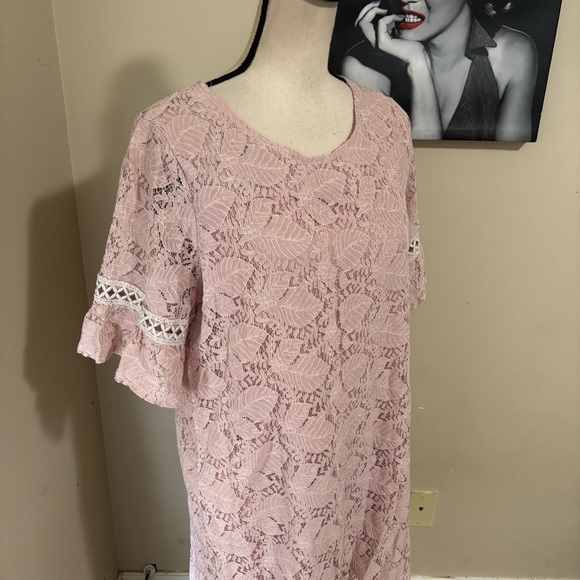 NWT Simply Couture Pink Lace Dress - Picture 2 of 10